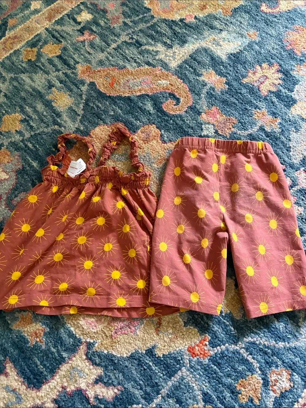 Hanna Andersson Sunburst Shorts & Ruffle Top Set
